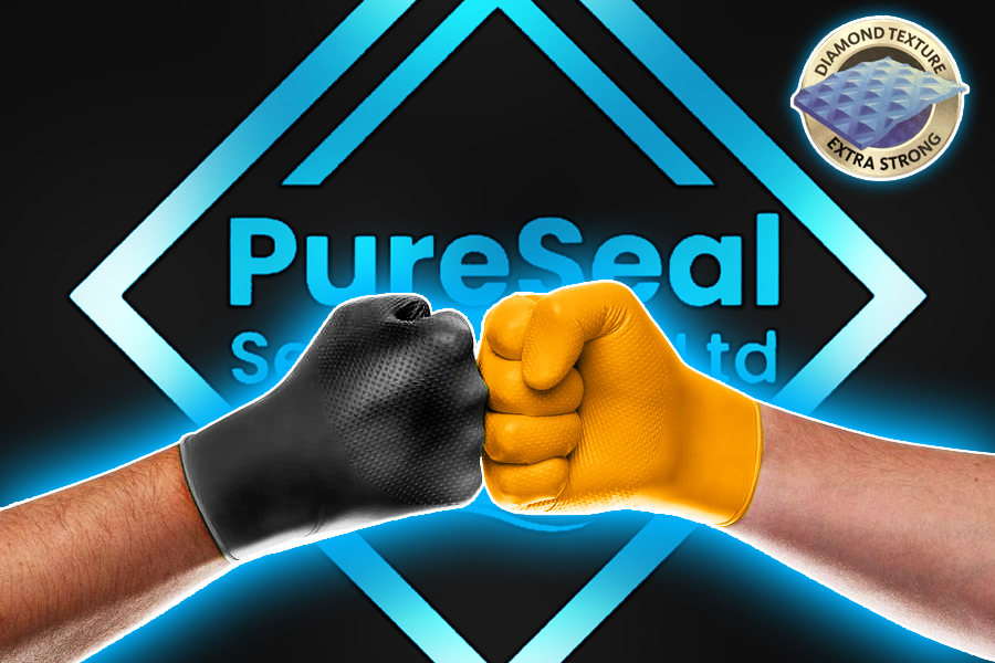 Diamond textured gloves